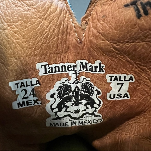 Tanner Mark Presley Brown Shimmer Square Toe Cowgirl Boots. 7 - Picture 2 of 3